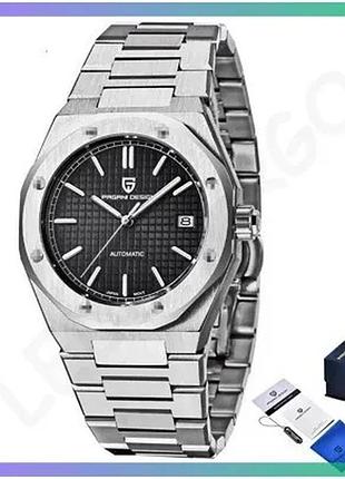 Ч men's watch pagani design pd-1673 silver-black механические нержавеющая сталь для повседневного испо sku_aber_1138-0008