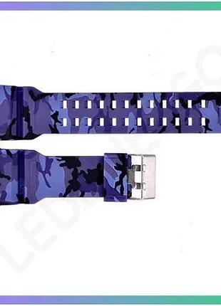 Ремень для часов skmei 1965 camo blue каучуковый 26,5 см универсальный для мужчин женщин детей sku_aber_1051-0506