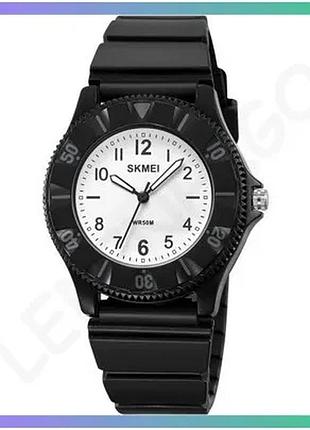 Часы skmei 2151bk черные водонепроницаемые кварцевые для мужчин и женщин спортивные классические sku_aber_1080-2126