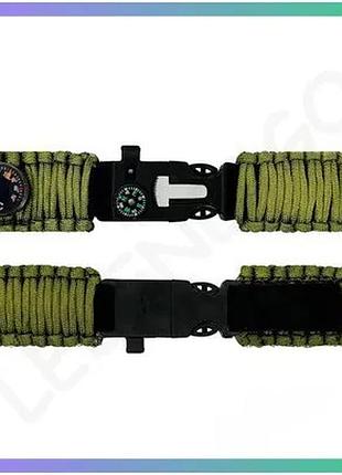 Паракордовый ремень patriot army green 25,5 см для мужчин женщин унисекс крепкий стильный аксессуар sku_aber_1051-0597