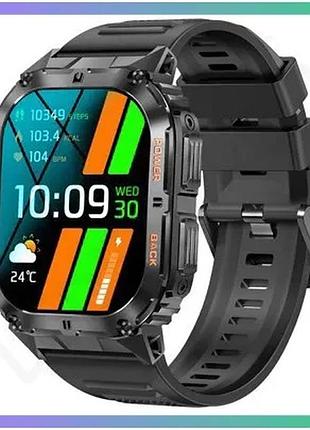 Розумний годинник modfit navi compass black з компасом і фітнес-трекером для чоловіків водонепроникний sku_aber_1077-0299