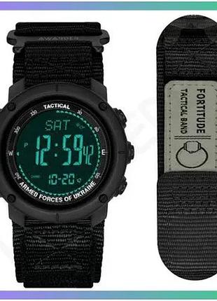 Спортивные часы awarder 036 nylon all black электронные с будильником и секундомером черные sku_aber_1202-0101