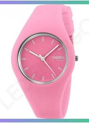 Спортивные часы skmei 9068pk pink кварцевые с каучуковым ремешком для мужчин и женщин водонепроницаемы sku_aber_1080-2928