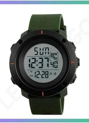 Часы skmei 1213ag черные военные электронные водонепроницаемые с будильником и секундомером для мужчин sku_aber_1080-0816