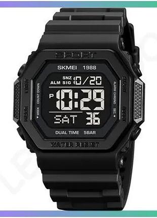 Годинник skmei 1988bk black чоловічий спортивний електронний з будильником і секундоміром водонепроник sku_aber_1080-1803