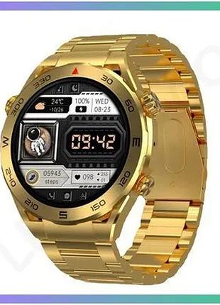 Розумний годинник sk4 ultimate gold з пульсометром bluetooth для чоловіків водонепроникні до 50м елект sku_aber_1077-0240