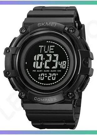 Спортивные часы skmei 2233bk черные электронные с будильником хронографом и компасом для мужчин sku_aber_1080-2715