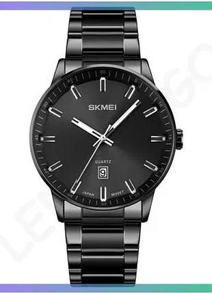 Часы skmei 1878bk черные кварцевые мужские с минеральным стеклом и водонепроницаемостью 30 м sku_aber_1080-1549