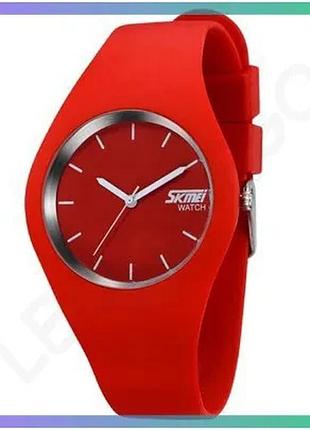 Спортивные часы skmei 9068rd red кварцевые унитарные с каучуковым ремешком для активных людей sku_aber_1080-2929