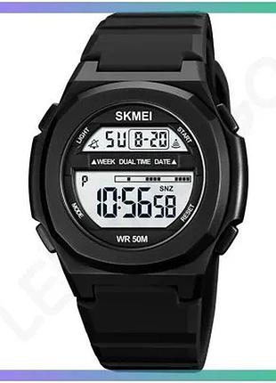 Спортивные часы skmei 1821bkwt черно-белые электронные для мужчин с будильником и секундомером sku_aber_1080-0962