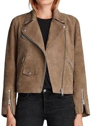 Куртка all saints косуха замш натуральный