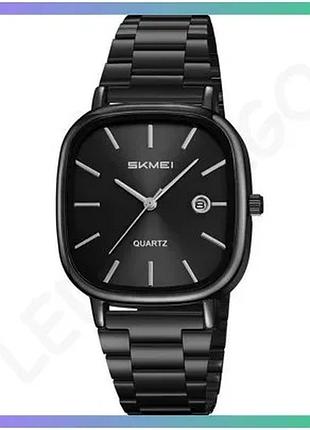 Часы skmei 2551bkbk черные мужские с минеральным стеклом и водозащитой 3 atm для повседневного использ sku_aber_1080-3140