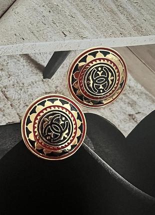 Chanel вінтажні сережки кліпси шанел