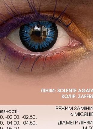 Імеджові кольорові лінзи сині нульовки