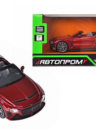Машина металлическая 10016 red, 5 inch 2020 bentley bacalar, открываются двери, в коробке 16,5x7x8 см автопром