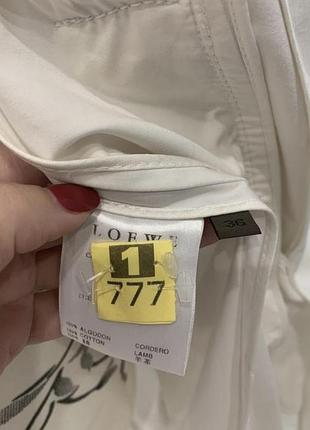 Стильний білий тренч loewe з шкіряним оздобленням (оригінал) 300€ 6