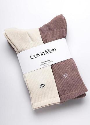 Мужские носки calvin klein 6 пар с дышащими мягкими чехлами до середины икры