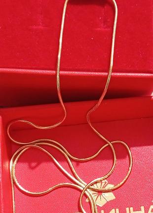 Ланцюжок снейк  xuping медичне золото 18k
