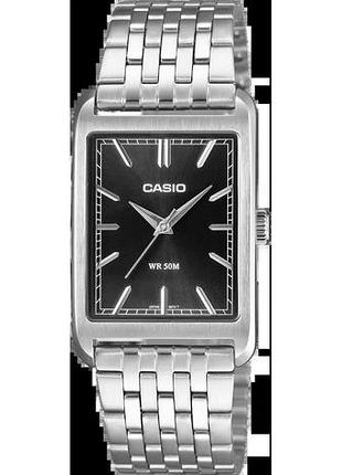 Мужские часы casio timeless collection mtp-b215d-1a стальной корпус чёрный циферблат