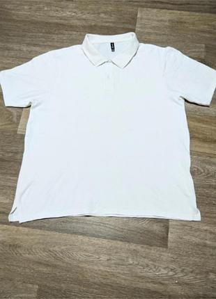 Мужская белая футболка поло donnay , размер xxl .