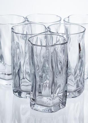 Набор стаканов для напитков crinkle glass 6 штук по 270 мл hp-17-62