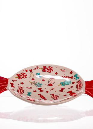 Новогодняя тарелка из фарфора merry christmas ø15.5 см тарелка для десертов тарелки рождественские cr-1-24