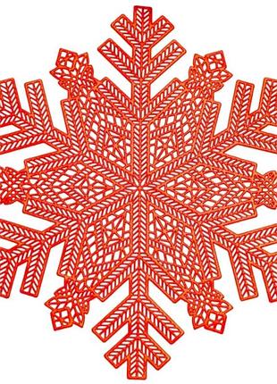 Килимок для сервірування столу snowflake 38 см, червоне золото hp-36327-14