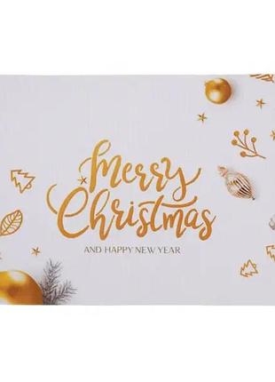 Килимок для сервірування столу merry christmas and happy new year 45*30 см hp-36327-3