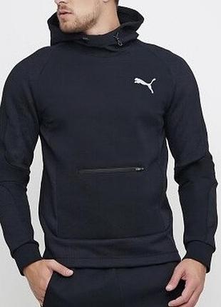 Черное мужское худи puma evostripe (оригинал), размер m