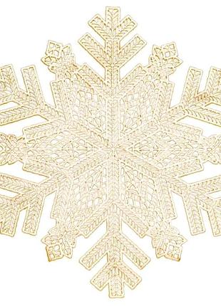 Килимок для сервірування столу snowflake 38 см, золото hp-36327-13
