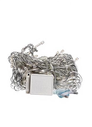 Новогодняя гирлянда штора 2х2 м 80 led комнатная белый провод белый zwm2280ledw