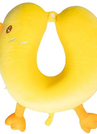 Подушка для шеи duck u-образная желтая hp-56-4y
