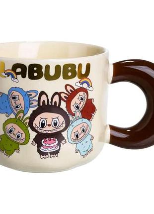 Чашка фарфоровая labubu 400 (мл) подарочная кружка декоративная чашка для детей на подарок fm-21a