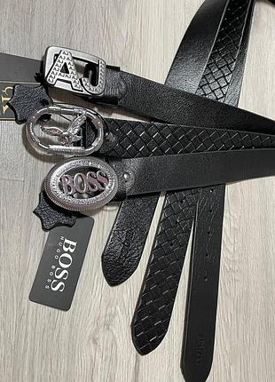 Ремень мужской кожаный armani