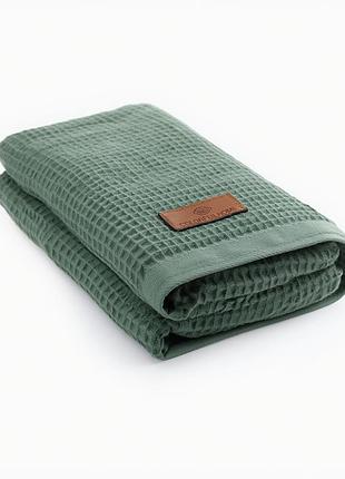 Рушник для кухні вафельний 35*70 см з бавовни зелений colorful home 503-103-m-468gr