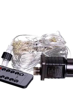 Новогодняя гирлянда хвойная лапа 3х2 м 400 led желтый свет d400led2my
