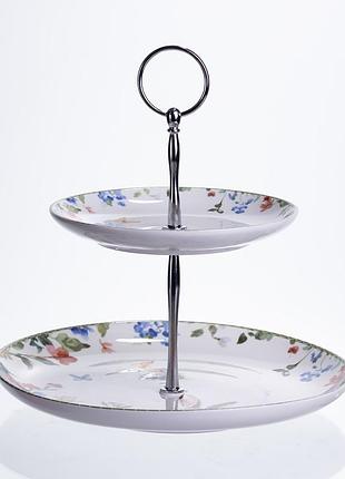 Этажерка garden rabbits фарфоровая для фруктов и десертов 23*24 см hp-7323-6
