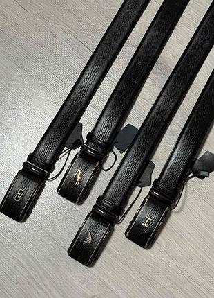 Ремень мужской кожаный автомат armani