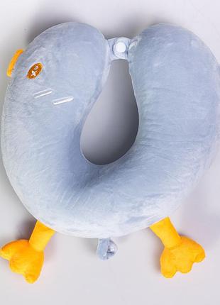 Подушка для шеи duck u-образная, голубой hp-56-4bl