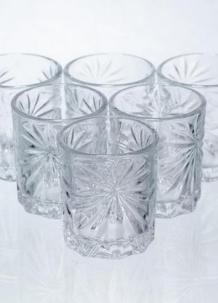 Набор рюмок для виски shot glass 6 штук по 75 мл hp-17-34