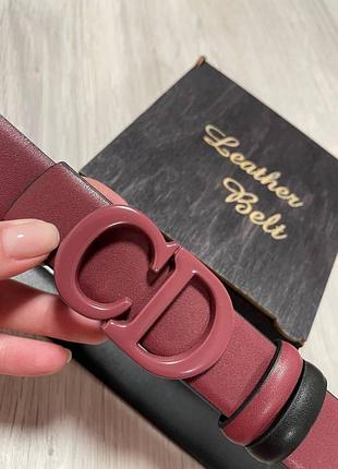 Жіночий вузький ремінь шкіряний dior діор