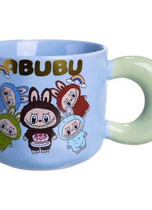 Чашка фарфоровая labubu bring joy 400 (мл) подарочная кружка прикольная чашка для детей на подарок fm-22c