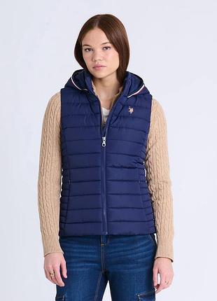 Женская жилетка u.s. polo assn с капюшоном