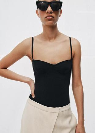Поліамідний безшовний боді zara