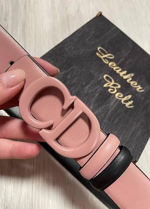Жіночий вузький ремінь шкіряний dior діор