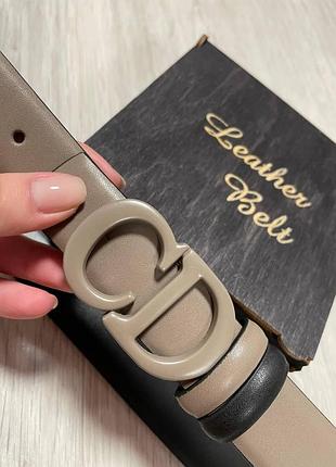 Жіночий вузький ремінь шкіряний dior діор