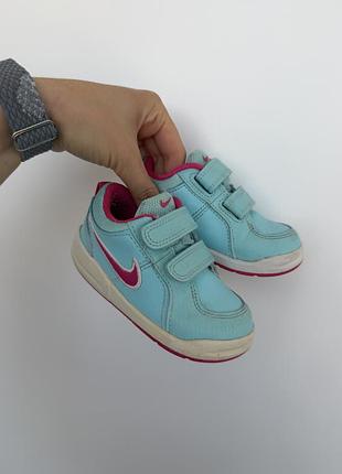 Кроссівки голубі на дівчинку nike оригінал 22 14см (12-18 міс)
