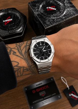 Часы casio ga 2100-1а1 custom металические годинник