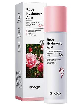 Уцінка! зволожуючий тонер для обличчя bioaqua rose hyaluronic acid moisturizing toner з екстрактом троянди 100 мл