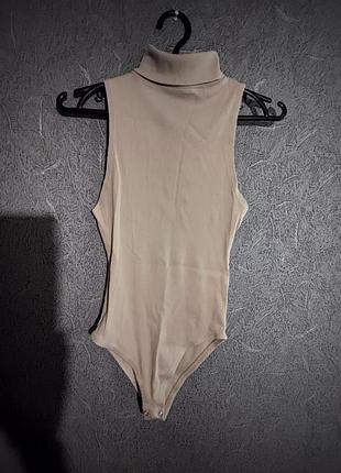 Бежевый боди-гольф zara